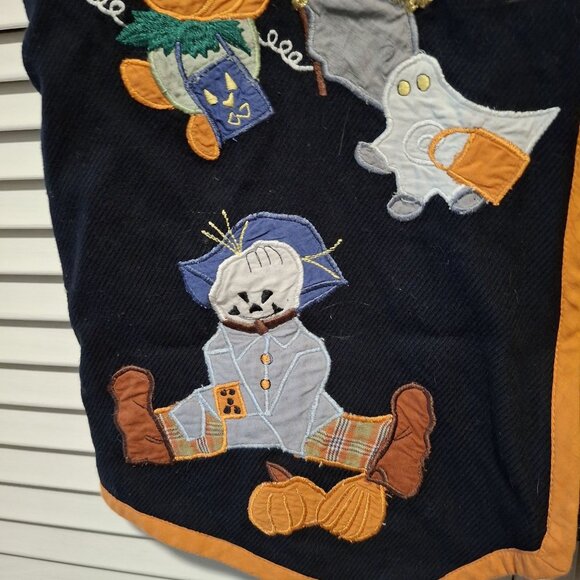 Vintage Gallagher Halloween Embroidered Vest L Festival Grandma Cottage - Picture 3 of 8